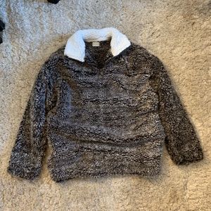 1/4 zip pullover sherpa